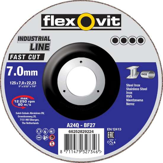 Afbeeldingen van Flexovit Afbraamschijf Fast Cut Inox A24Q