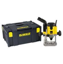 Afbeeldingen van DeWalt elektrische invalfrees DW621KT-QS - 1100 Watt - inclusief parallelgeleider met fijnafstelling stofafzuigadapter in TSTAK koffer