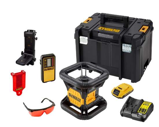 Afbeeldingen van DeWalt roterende laser DCE074D1R-QW - 18V - volautomatisch rood 