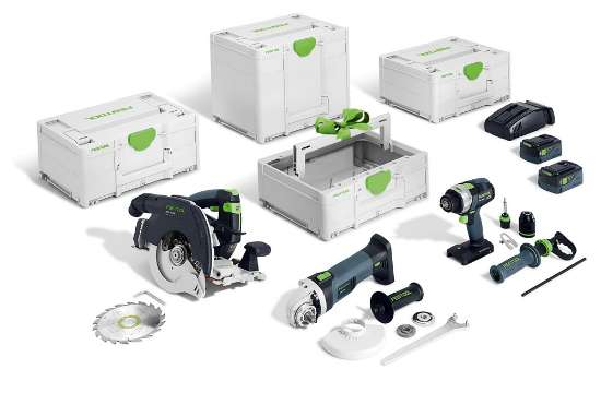 Afbeeldingen van Festool combo-set HKC55/TPC18/AGC18/TB 137