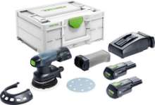 Afbeeldingen van Festool accu-excenterschuurmachine ETSC 125 3,0 I-Plus - 18V 2x 3.0Ah Li-on accu - inclusief snellader in Systainer 