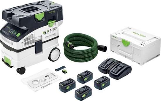 Afbeeldingen van Festool accu-stofafzuiger CTMC MIDI I-Plus - 18V 4x5.0Ah Li-on accu - inclusief snellader 