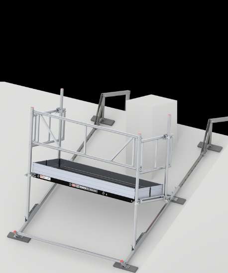 Afbeeldingen van Altrex Schoorsteensteiger SST - dubbel 0.75mx3.05m - Fiber 