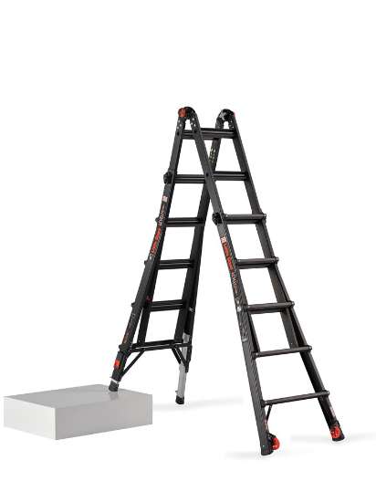 Afbeeldingen van Altrex vouwladder Velocity Black Pro - 4x5 sporten - 6.73 meter werkhoogte