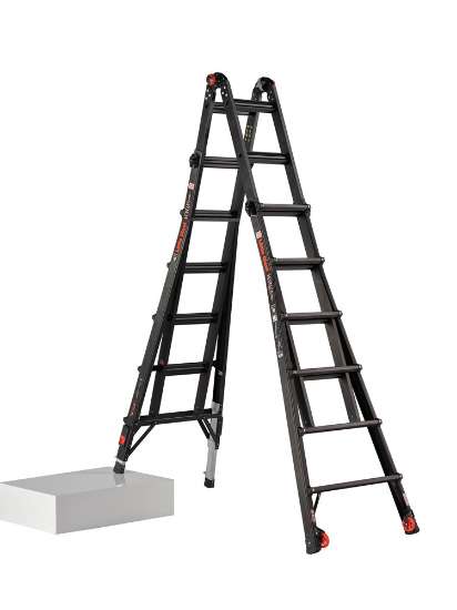 Afbeeldingen van Altrex vouwladder Velocity Black Pro - 4x6 sporten - 7.68 meter werkhoogte