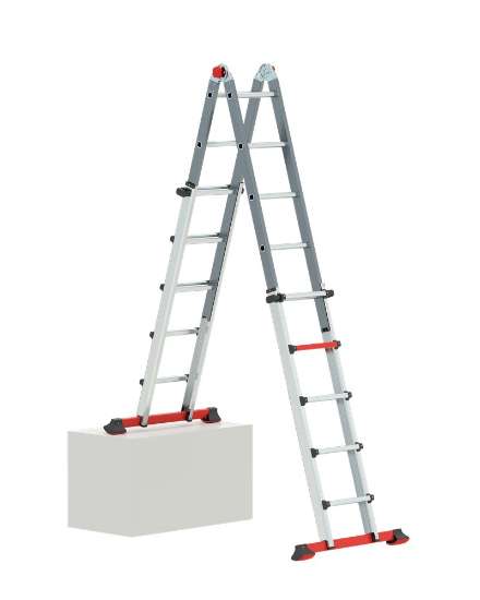 Afbeeldingen van Altrex vouwladder Varitrex Tele PRO - 4x5 sporten - telescopisch verstelbaar