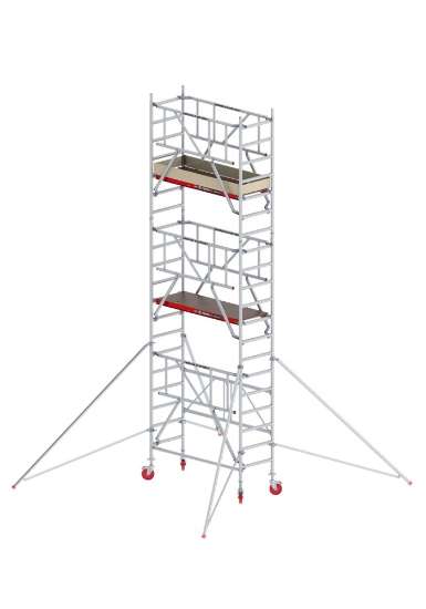 Afbeeldingen van Altrex Vouwsteiger RS 44-S POWER - Werkhoogte 6.8 meter - Platformlengte 1.85 meter Hout 