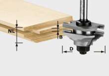 Afbeeldingen van Festool Profiel-messingfrees HW HW S8 D46 x D12-FD