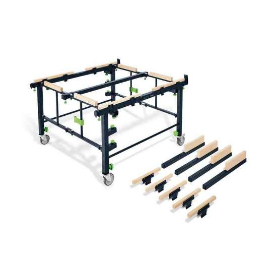 Afbeeldingen van Festool mobiele zaag/werktafel STM 1800 - inclusief 4 verlengbuizen met houten steunen