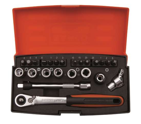 Afbeeldingen van Bahco doppenset 1/4" 24 delig SL24