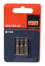 Afbeeldingen van Bahco bits t10 25mm 1/4 blister a 3 stuks