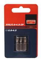 Afbeeldingen van Bahco bits 0,8x5,5 25mm1/4 blister a 3 stuks
