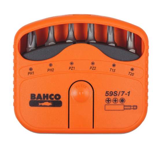 Afbeeldingen van Bahco bits set 7 Delig ph,pz,torx