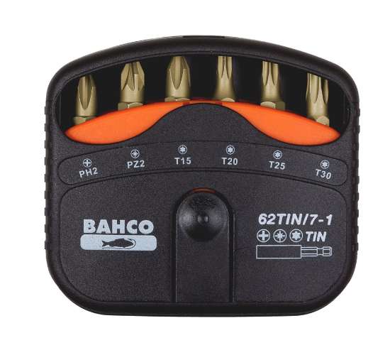 Afbeeldingen van Bahco bits set 7 Delig ph,pz,torx 