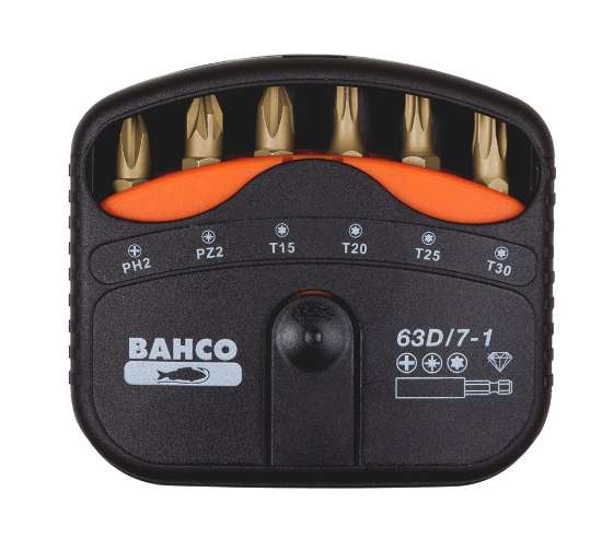 Afbeeldingen van Bahco bits set 7 Delig diamond ph,pz,t