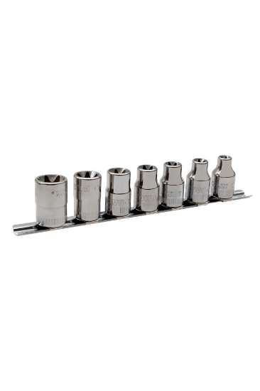 Afbeeldingen van Bahco dopsleutelset 6 delig 1/2'' op rail houder