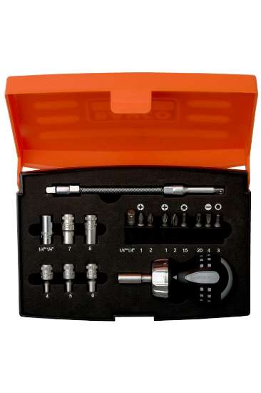Afbeeldingen van Bahco stubby ratelschroevendraaierset 1/4'' 22 Delig