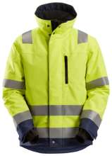 Afbeeldingen van Snickers Allround jack klasse 3 1130-6695, Maat 2XL, high-visibillity geel/donker blauw