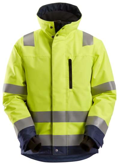 Afbeeldingen van Snickers Allround jack klasse 3 1130-6695, Maat 2XL, high-visibillity geel/donker blauw