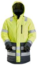 Afbeeldingen van Snickers Allround parka klasse 3 1830-6658, Maat 3XL, high-visibillity geel/staal, grijs