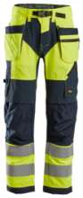 Afbeeldingen van Snickers FlexiWork werkbroek, klasse 2 6932-6695, Maat 254, high-visibillity geel/donker blauw