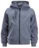 Afbeeldingen van Snickers junior logo zip hoodie 7508-3400, Maat 164, gemeleerd blauwgrijs