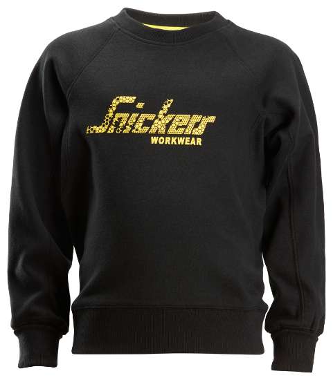 Afbeeldingen van Snickers junior logo sweatshirt 7509-0400, Maat 152, zwart