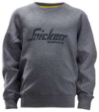 Afbeeldingen van Snickers junior logo sweatshirt 7509-3400, Maat 164, gemeleerd blauwgrijs
