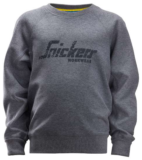 Afbeeldingen van Snickers junior logo sweatshirt 7509-3400, Maat 164, gemeleerd blauwgrijs