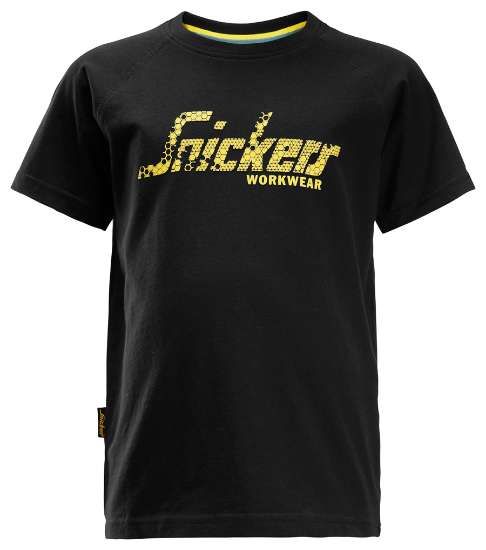 Afbeeldingen van Snickers junior logo t-shirt 7510-0400, Maat 140, zwart