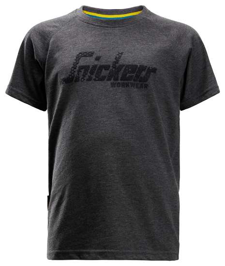 Afbeeldingen van Snickers junior logo t-shirt 7510-3400, Maat 164, gemeleerd blauwgrijs