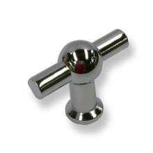 Afbeeldingen van Siro knop zamak diamter 20mm lengte 50mm kraanknop RVS-look