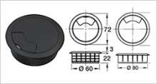 Afbeeldingen van Kabelset diam. 80 mm zwart