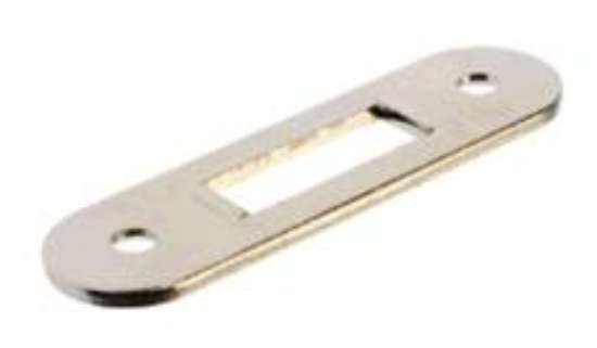 Afbeeldingen van Bmb sluitplaat - 60x16x2mm - Vernikkeld 