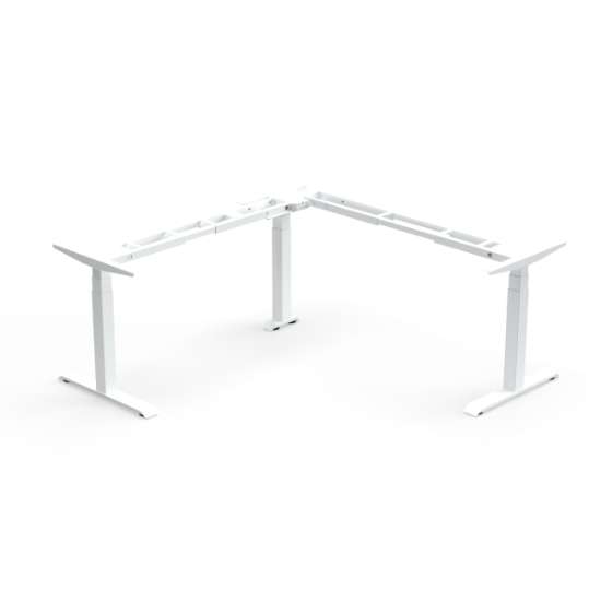 Afbeeldingen van BMB Bureauonderstel E-Corner Flex - 600-1250mm elektrisch in hoogte verstelbaar - Ral9016 Wit