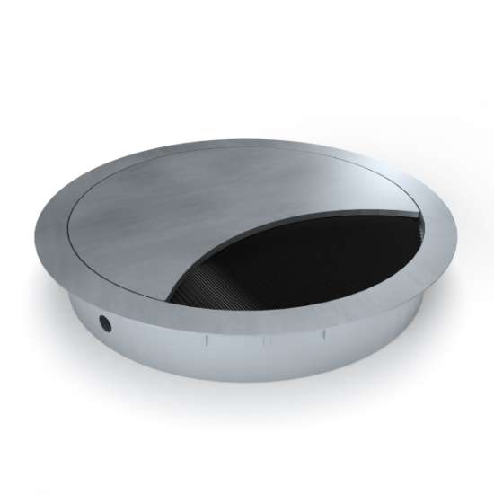 Afbeeldingen van BMB kabeldoorvoer EXIT R - Ø80mm Hoogte 12mm - mat Chroom 