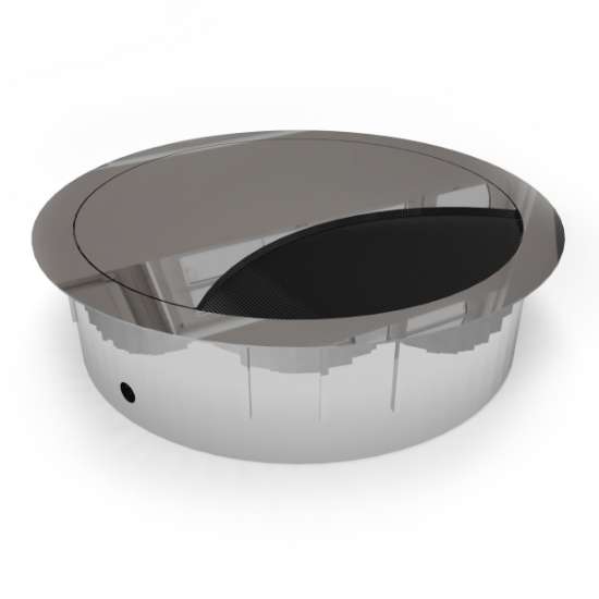 Afbeeldingen van BMB kabeldoorvoer EXIT R - Ø80mm Hoogte 21mm - Chroom 