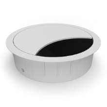 Afbeeldingen van BMB kabeldoorvoer EXIT R - Ø80mm Hoogte 21mm - Wit aluminium 