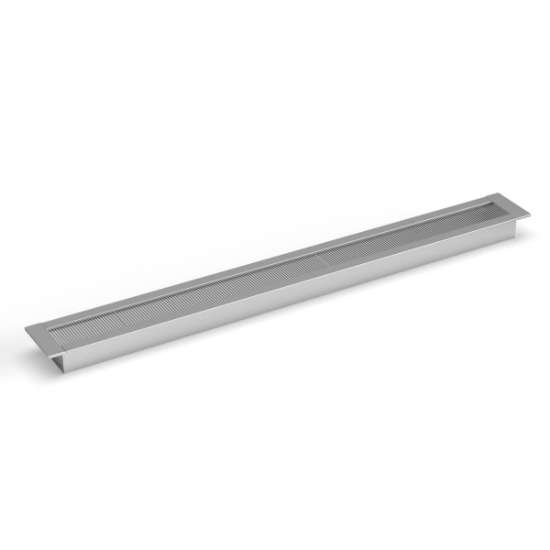 Afbeeldingen van BMB kabeldoorvoer EXIT NCT - vierkante eindkappen 45x427x20mm - Geanodiseerd aluminium met grijze borstelafdichting 