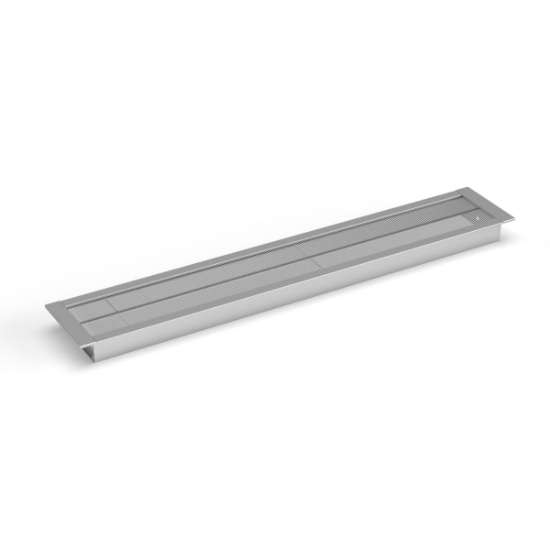 Afbeeldingen van BMB kabeldoorvoer EXIT NCT - vierkante eindkappen 69x403x20mm - Geanodiseerd aluminium met grijze borstelafdichting 