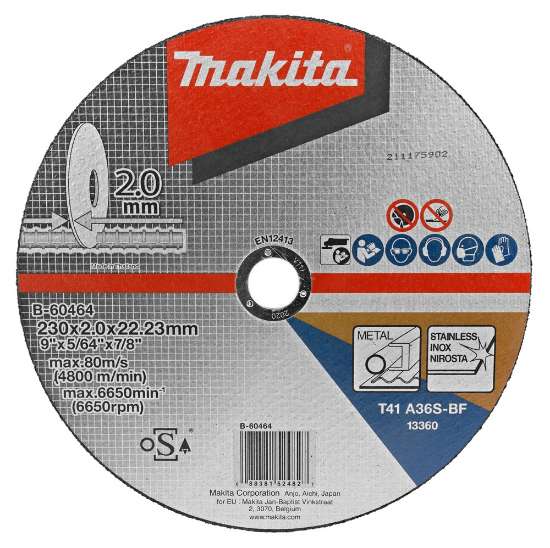 Afbeeldingen van Makita doorslijpschijf - 230x2,0mm - voor RVS 