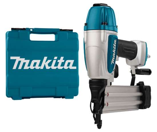 Afbeeldingen van Makita brad tacker AF506 - 8 bar 18Ga - inclusief olie en veiligheidsbril in koffer 