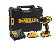 Afbeeldingen van DeWalt compacte brushless schroef-/klopboormachine DCD709D2T-QW - 18V XR 2x 2.0Ah accu - in TSTAK 