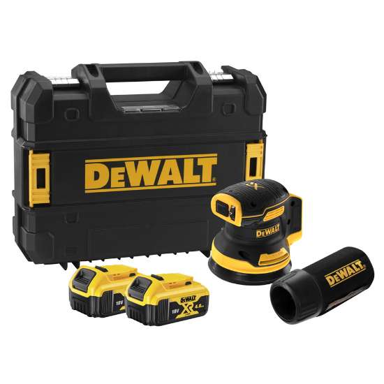 Afbeeldingen van DeWalt brushless excenterschuurmachine DCW210P2-QW - 18V XR 2x 5.0Ah accu - 125mm in TSTAK 