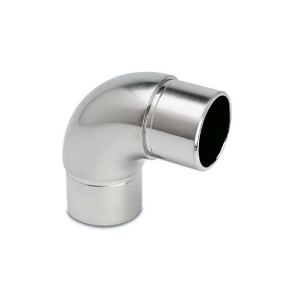 Afbeeldingen van Ronde haakse fitting 90° diameter 38,1mm RVS