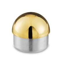 Afbeeldingen van Halfronde eindstop, diameter 38,1mm Messing