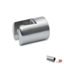 Afbeeldingen van Paneeldrager rond, glasdikte 6-10mm RVS 