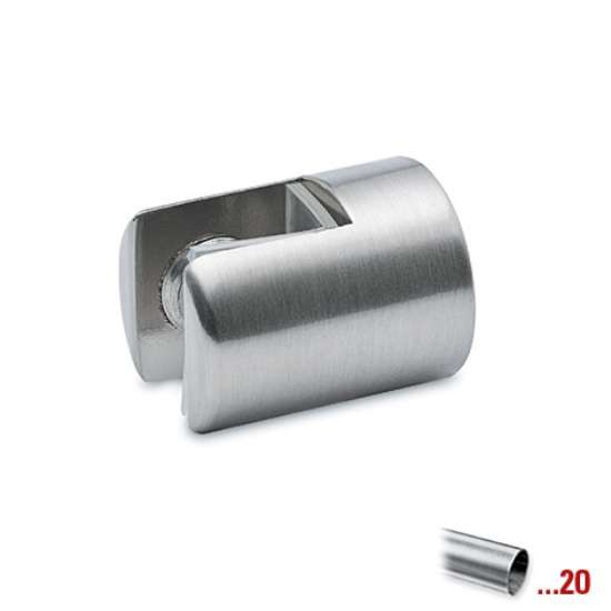 Afbeeldingen van Paneeldrager rond, glasdikte 6-10mm RVS 