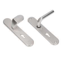 Afbeeldingen van Ami Veiligheids langschildgarnituur 250/50/1 Knop 145 vast-omkeerbaar Deurkruk 369 - PC92 deurdikte 53/57mm - F1 