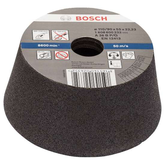 Afbeeldingen van Bosch Schuurkom, conisch - metaal/gietijzer